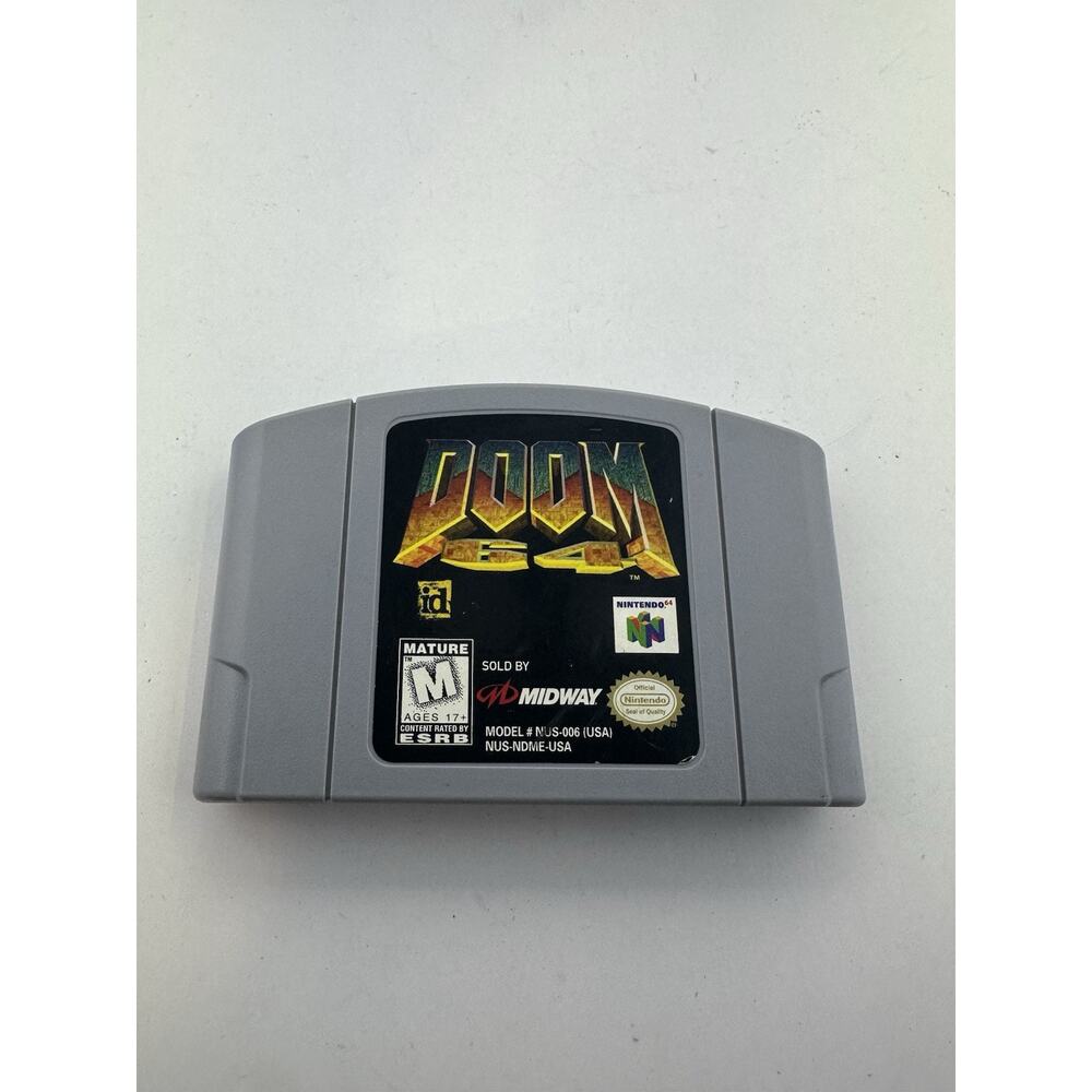 Doom 64 Nintendo 64 N64 Authentic Cleaned Tested Fast Shipping Vintage Gaming